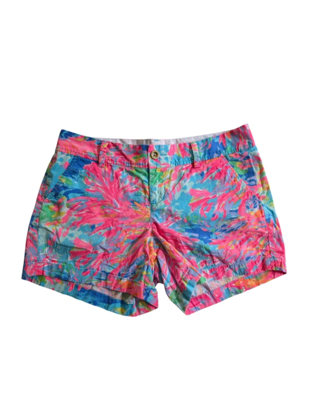 Lilly Pulitzer Pink & Blue Tropical Bermuda Shorts - Picture 2 of 10